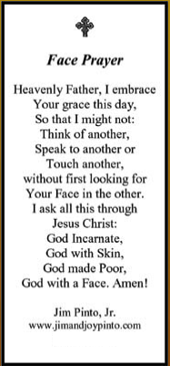 Face Prayer Card